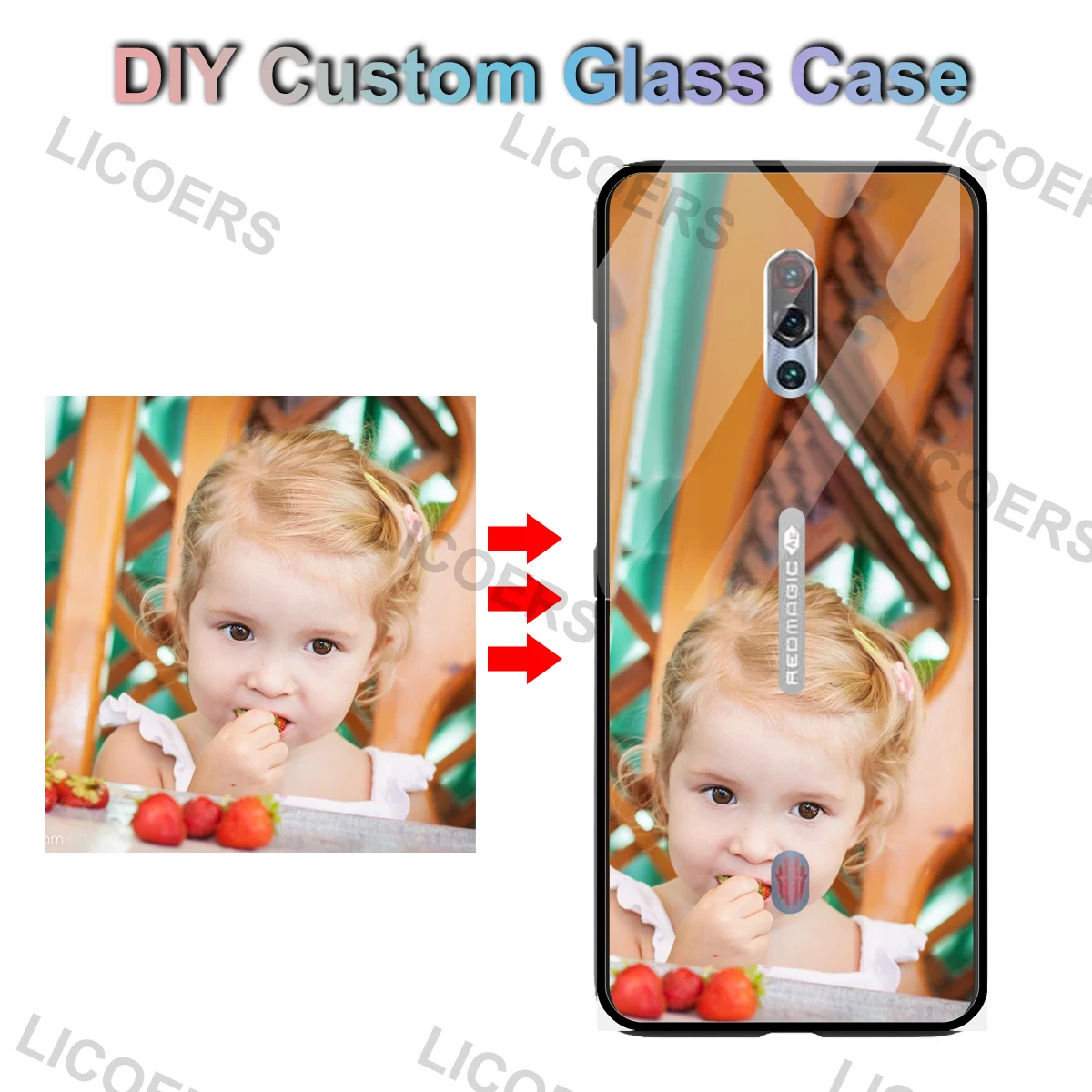 DIY Case for Nubia Red Magic 10 Pro 9S 9 8S 5G 3 Tempered Glass Cover Custom Photo Logo Name Printing Shell Phone Fundas