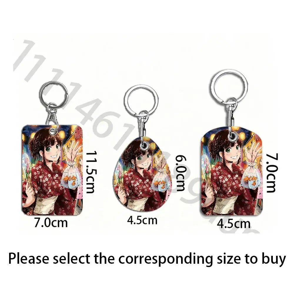 D-Domestic Girlfriend Protective Printed Leather Card Case Metal Keychain Accessory view 5