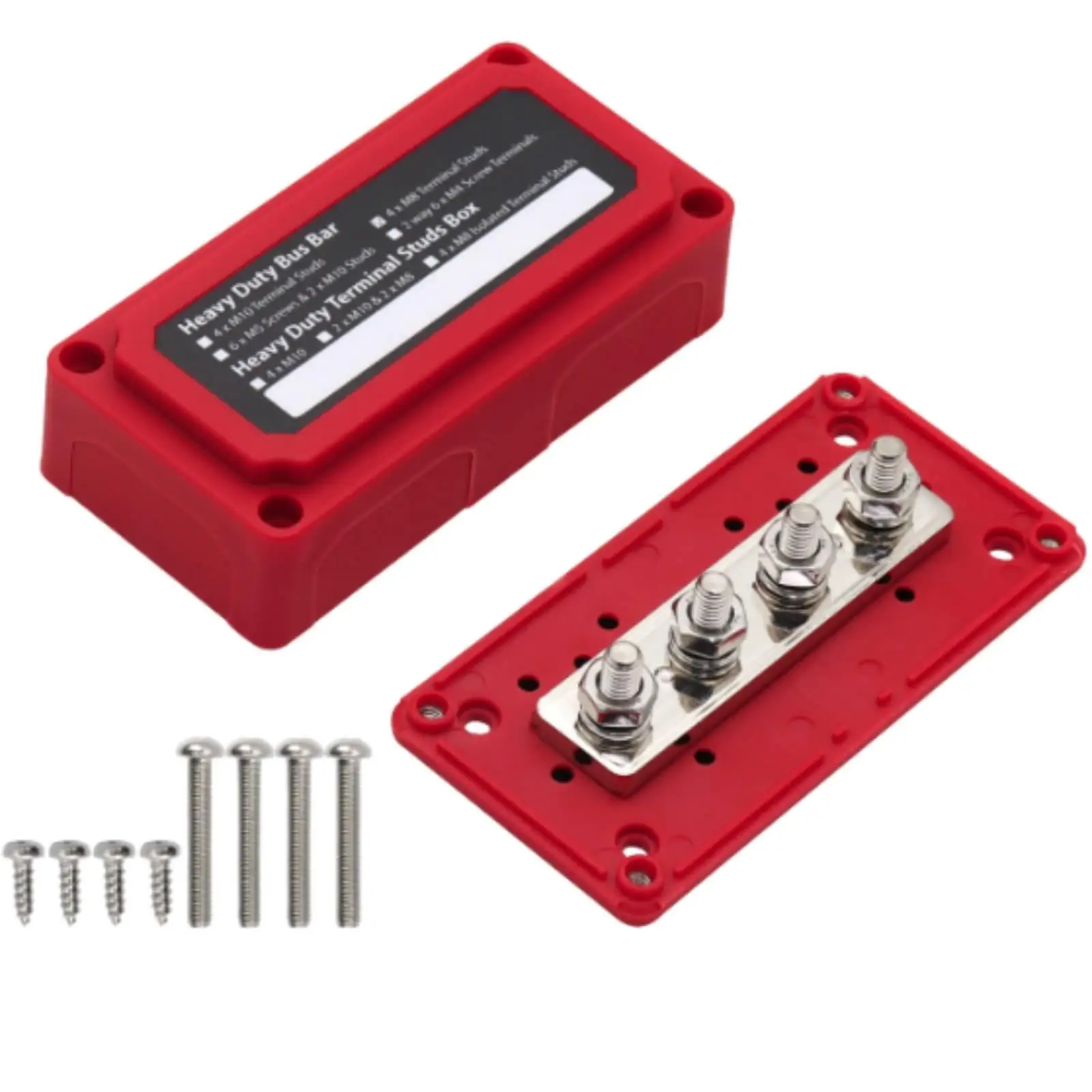 Electrical Busbar Power Distribution Terminal Block with Stainless Hardware for Boat RV Electric Panel