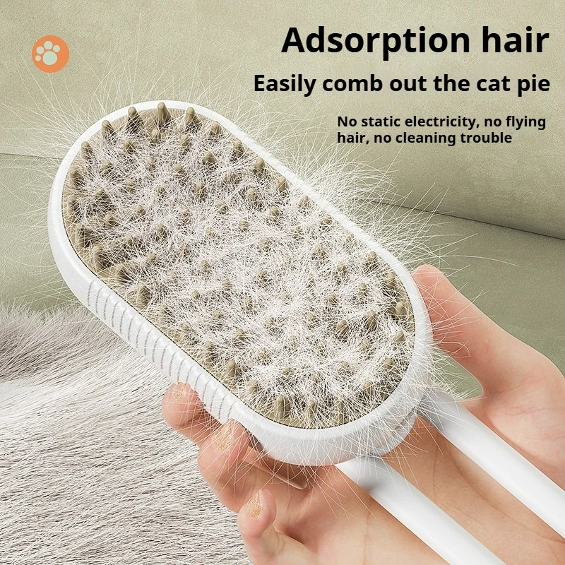 Cat dog pet spray massage comb one button spray anti flying hair comb bath brush hair removal pet supplies