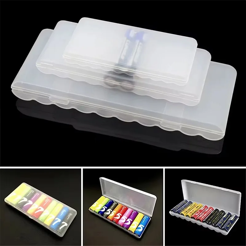 10 Slots Transparent Plastic Battery Storage Box Hard Container Holder Case For AAA/AA/18650 Battery Box Organizer Accessories