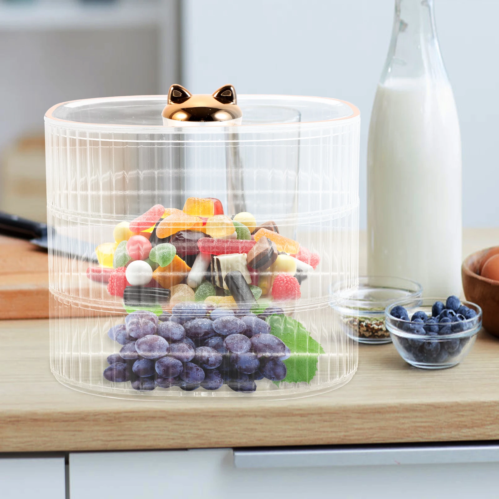 

Storage Box Transparent Snack Container Large Capacity Dried Fruit Tray Case Kitchen Picnic Camping Wedding Party