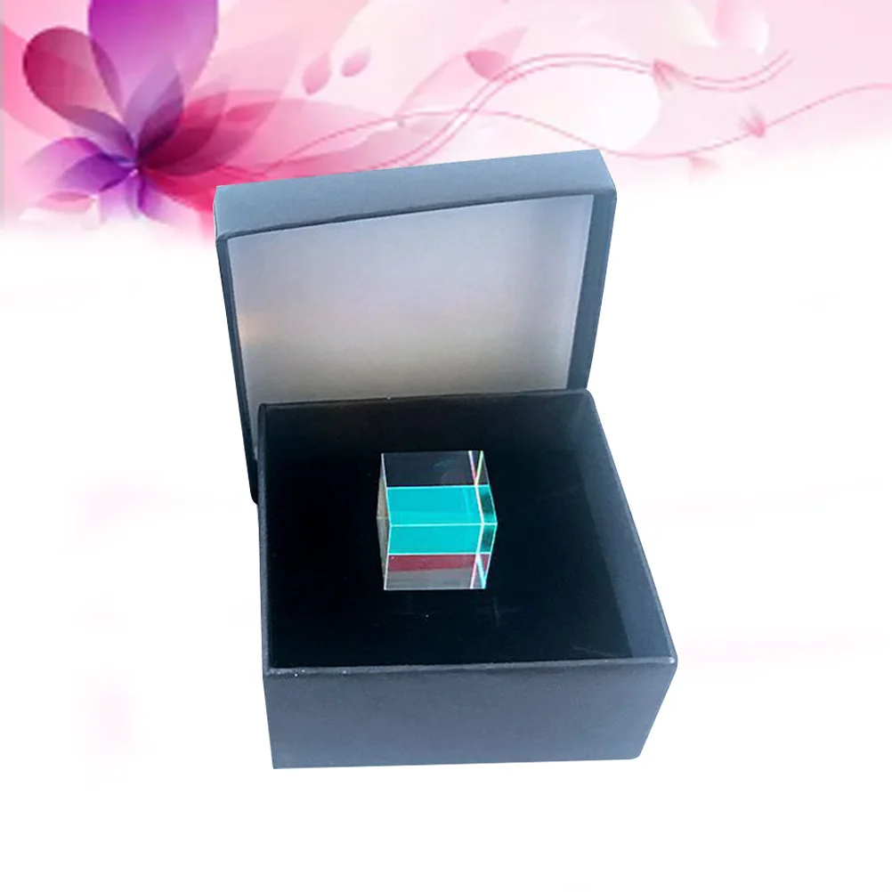 

Optical Glass Rgb Dispersion X-Cube Prism for Physics Education Science Class Art Decoration Size M Gift Box Optical X-Cube