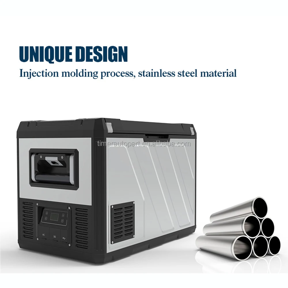 Industrial Style Metal Hotel Electric Portable Car Outdoor Fridge Freezer Refrigerator 70L DC110-Compressor 60W