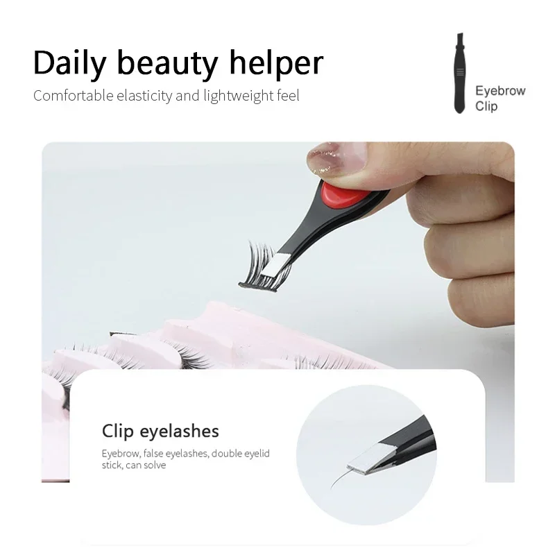 EyebloggTweezer professionnel en acier inoxydable, beauté des cheveux, extracteur de poils fins, pinces à sourcils inclinées, outil de maquillage