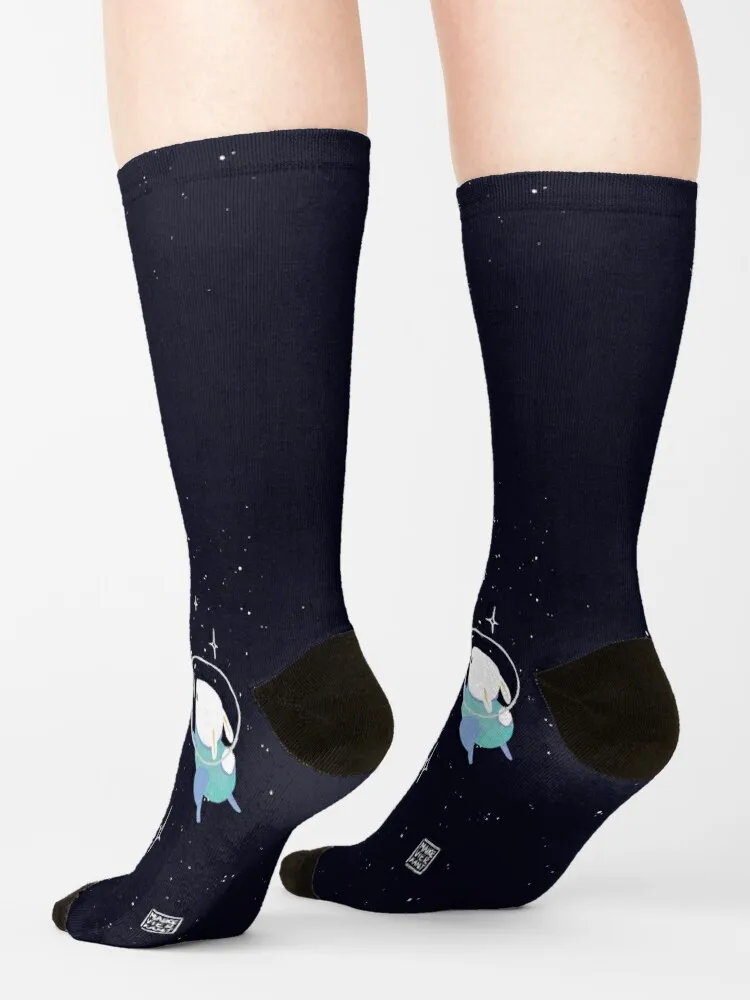 Space Bunnies-calcetines de diseñador para hombre y mujer, medias de marca