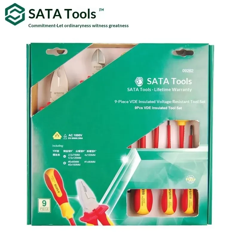 for Other Hands Tools 09262 Insulated Voltage Resistant Carbon Steel 9 Piece Hardware Tool Set VDE Certified Professional
