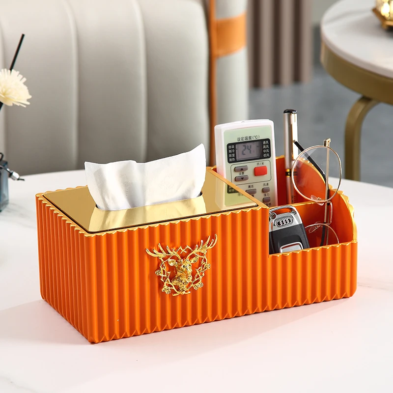 

Легкая роскошная коробка для салфеток, украшение для домашнего бара, КТВ, продвинутый смысл, защита от падения, картонная коробка для гостиной, журнальный столик, ящик для хранения