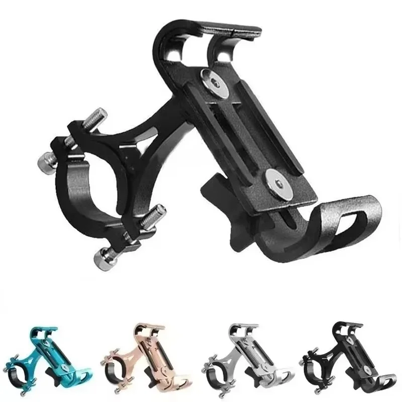Universeller 360° drehbarer Metall-Motorrad-Fahrrad-Handyhalter aus Aluminiumlegierung, rutschfester Clip-Halter, GPS-Fahrrad-Handyhalterung für iPhone