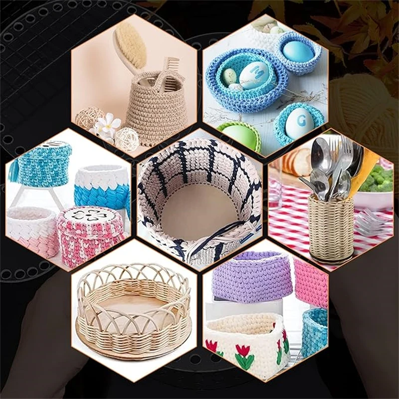 2Pcs 10/12/15/18/20cm Transparent Acrylic Bottom Crochet Bag Making Bottom Mat Cushion Purse Pad Bottom Base DIY Bag Accessories