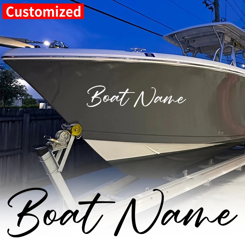 

2 шт. наклейки на лодку, водонепроницаемые для персонализированных яхт, моторных лодок, каяков, автомобилей, грузовиков, самоклеящиеся модифицированные виниловые наклейки