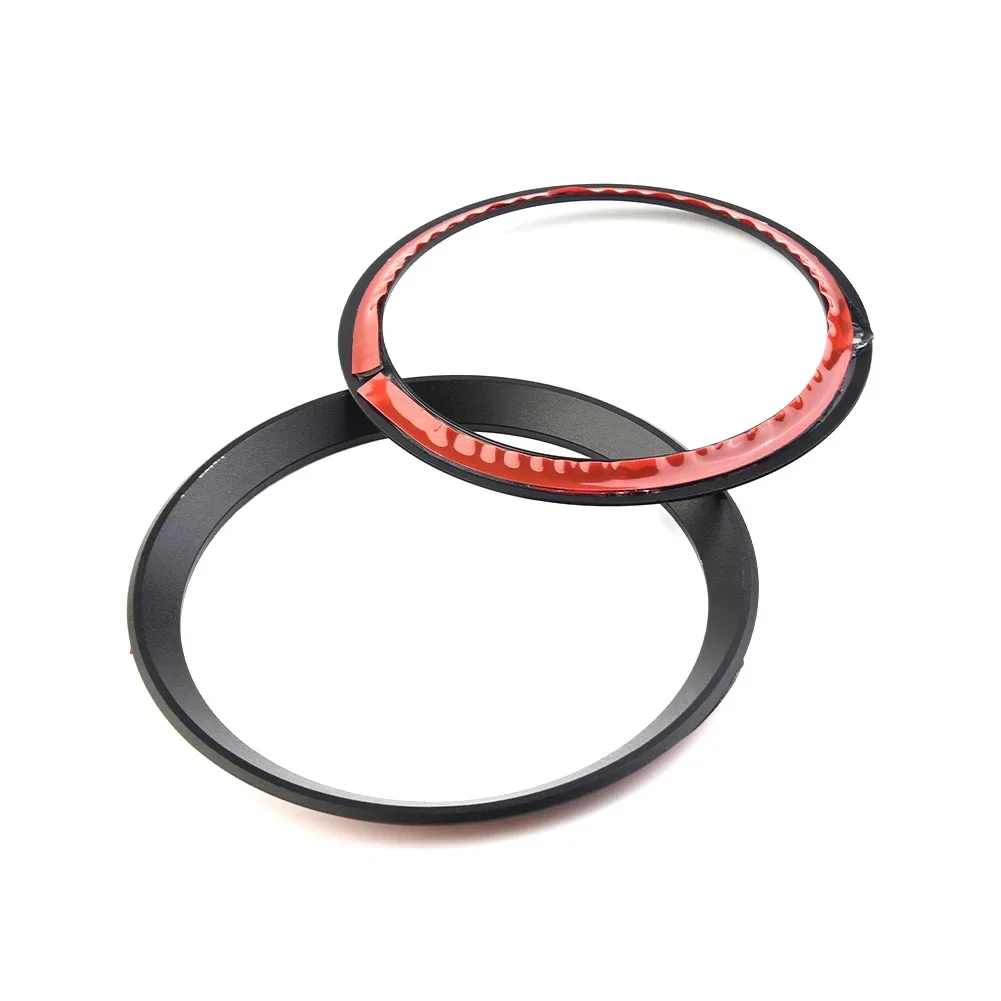 2PCS Black Front Rear Logo- Surrounding Ring For BMW- 3 4 Series 82 Mm&74 Mm Emblem High-Quality Interior Car Accessory