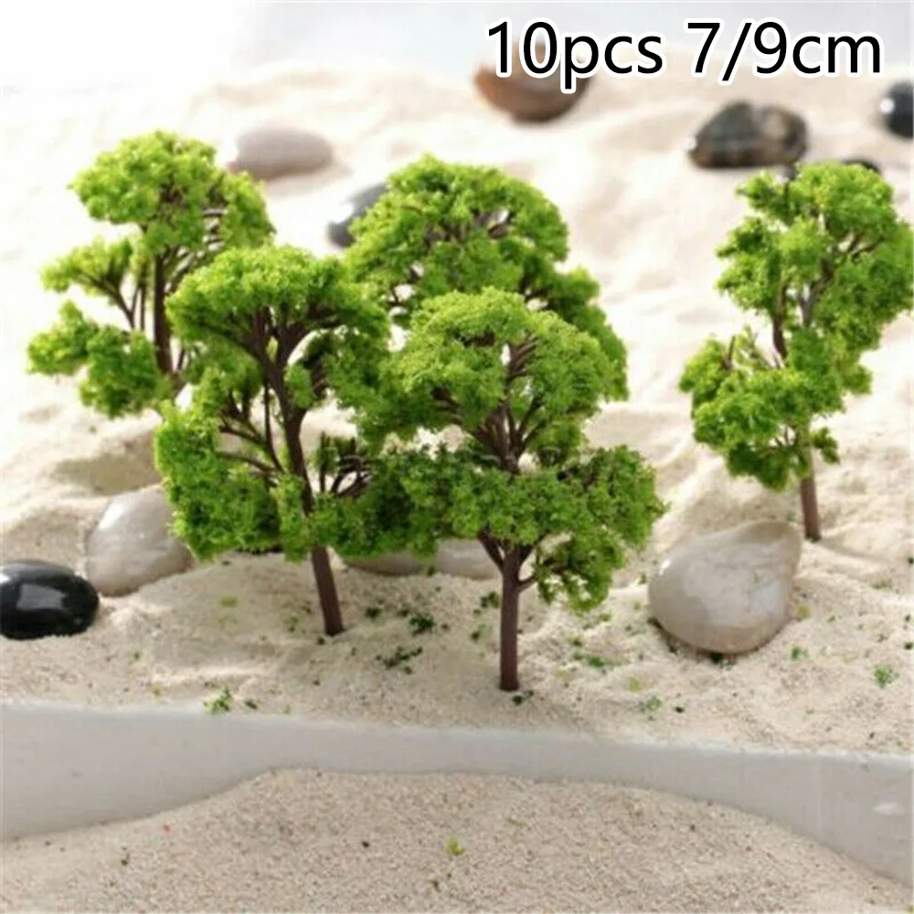 

10PC 7/9cm Tree Model Garden Wargame Train Railway Architecture Landscape Layout Decoration Architecture Landscape Microaccessor