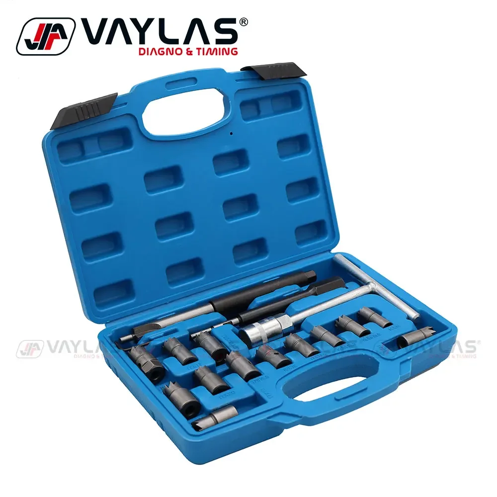 

17Pcs Diesel Injector Seat Removal Tool Set Diesel Injector Clean Tools Set Remover Seat Cutter Cutting Tool Kit