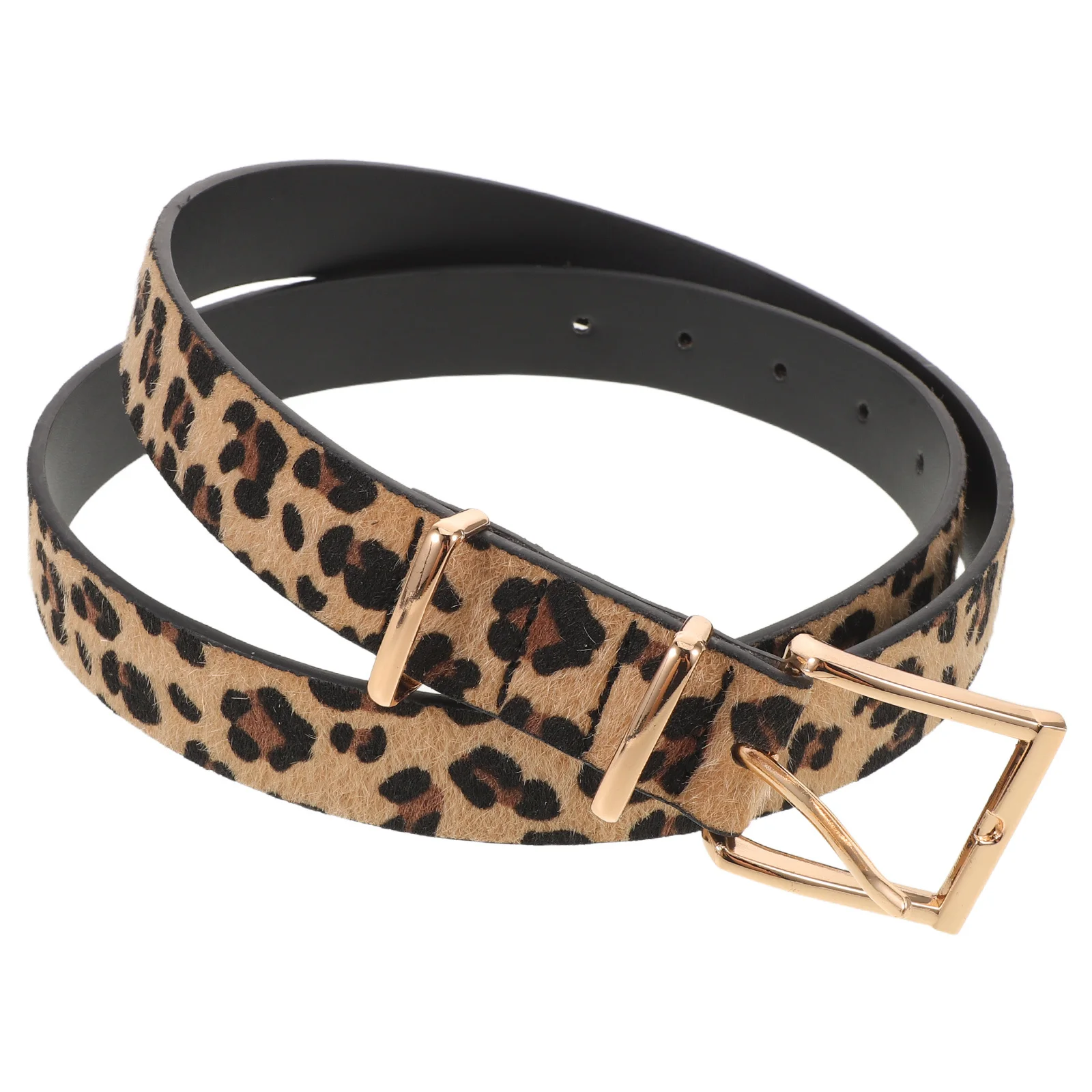 

Vintage Leopard Print Belt for Women - Wide Faux Waist Belt with Golden Buckle - Stylish Adjustable Accessory for Jeans
