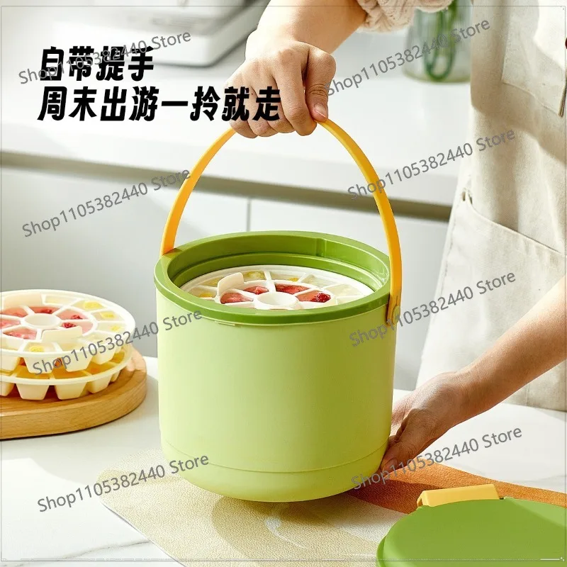 Household portable ice bucket,  storage bucket, food grade  making mold, outdoor camping, portable ice cube bucket