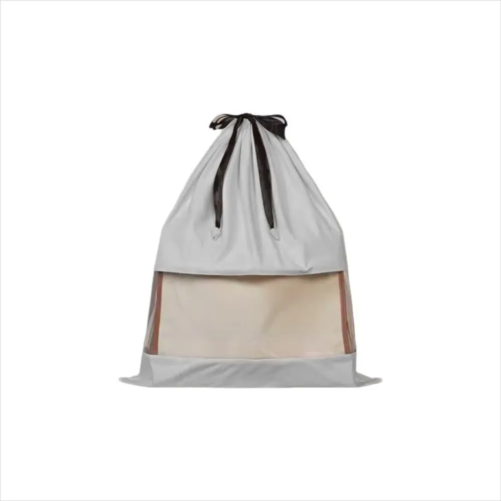 Transparent Bag Dustproof Storage Bag Dual Drawstring Closure Large Capacity Shoe Storage Bag Multifunctional Washable