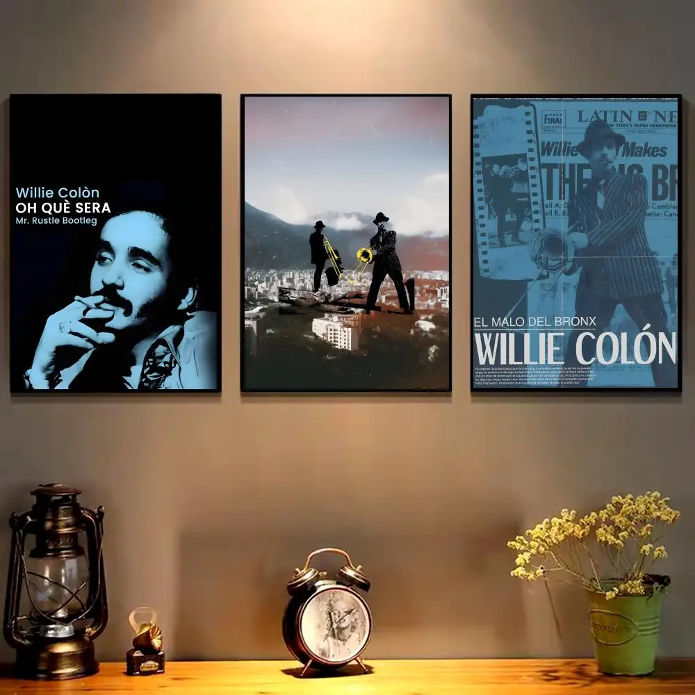 Salsa Musician Willie Colon Poster HD Self-Adhesive Wall Decor Home Office Dorm Bedroom & More Ideal Gift Choice