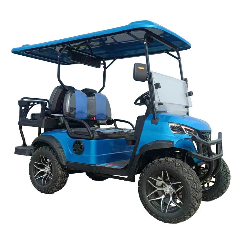 Street Legal Electric Lithium Battery Golf Cart 4/6 Seater 4000W 5000W Sightseeing Scooter 4 Wheel Solar Electric Golf Cart