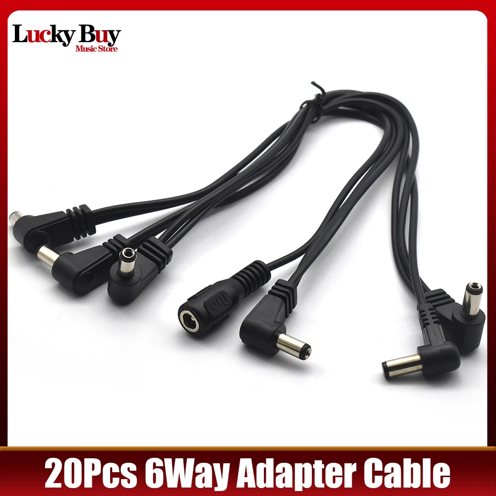 

20Pcs Guitar Effects Pedal Daisy Chain 1to 3/6/8 Way Power Cord Supply Splitter Cable Daisy Chain Cable