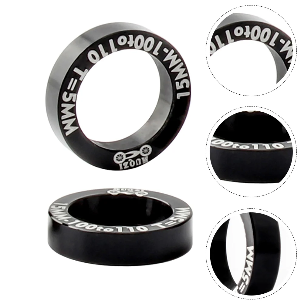 2 Pcs Hub Conversion Spacer Gasket Bike Bolts Washers Accessories Black Screws for