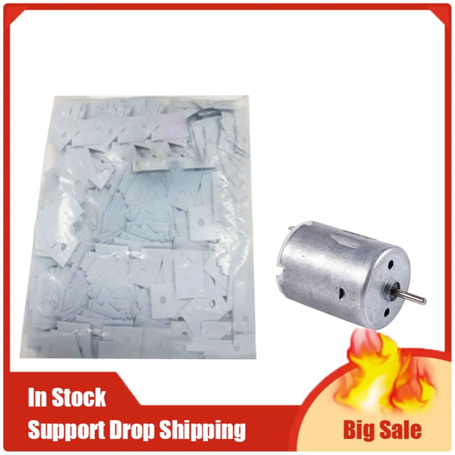 Mejores OFERTAS 1 Uds. Motor de CC cilíndrico magnético plateado y 1000 Uds. Almohadillas aislantes de disipador térmico de silicona para Transistor To-220