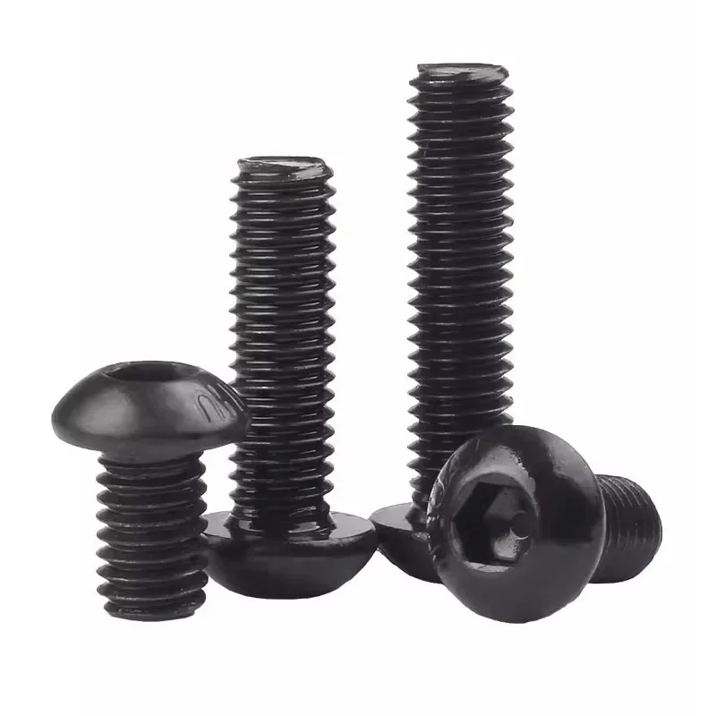 5 ~ 50 pz M2 M2.5 M3 M4 M5 M6 M8 Nero Grado 10.9 Acciaio ISO7380 Esagonale Esagono Incassato Testa Pulsante Fungo Allen Bullone Vite