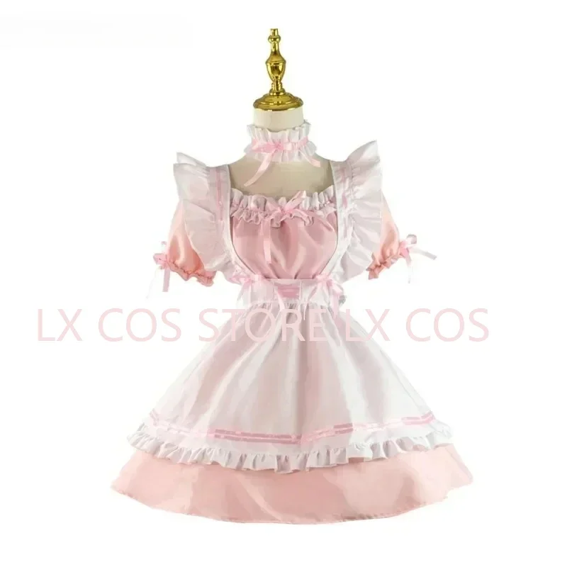 Uniforme de empregada japonesa linda menina estudante lolita vestido cosplay traje doce bonito gato café princesa harajuku kawaii lingerie