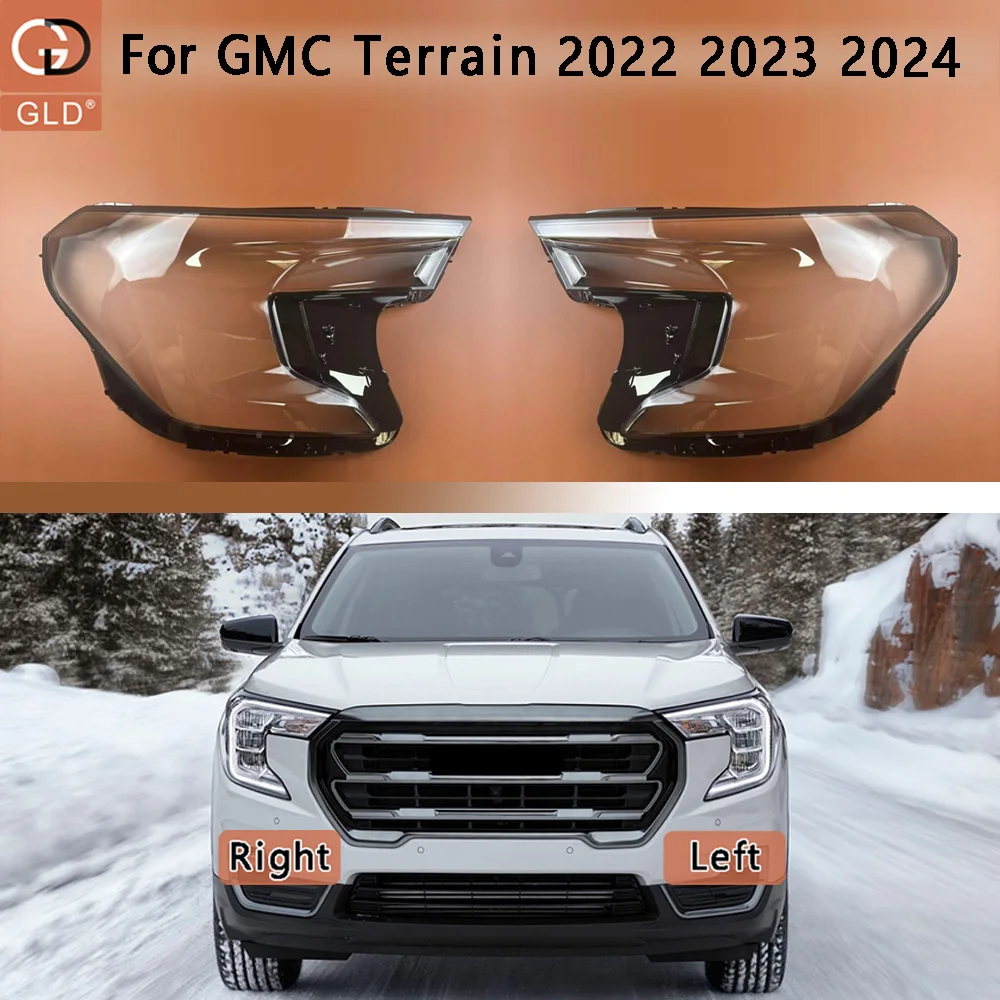 

For GMC Terrain 2022 2023 2024 Front Headlight Cover Transparent Mask Headlamp Lamp Shell Replace Original Lampshade Plexiglass
