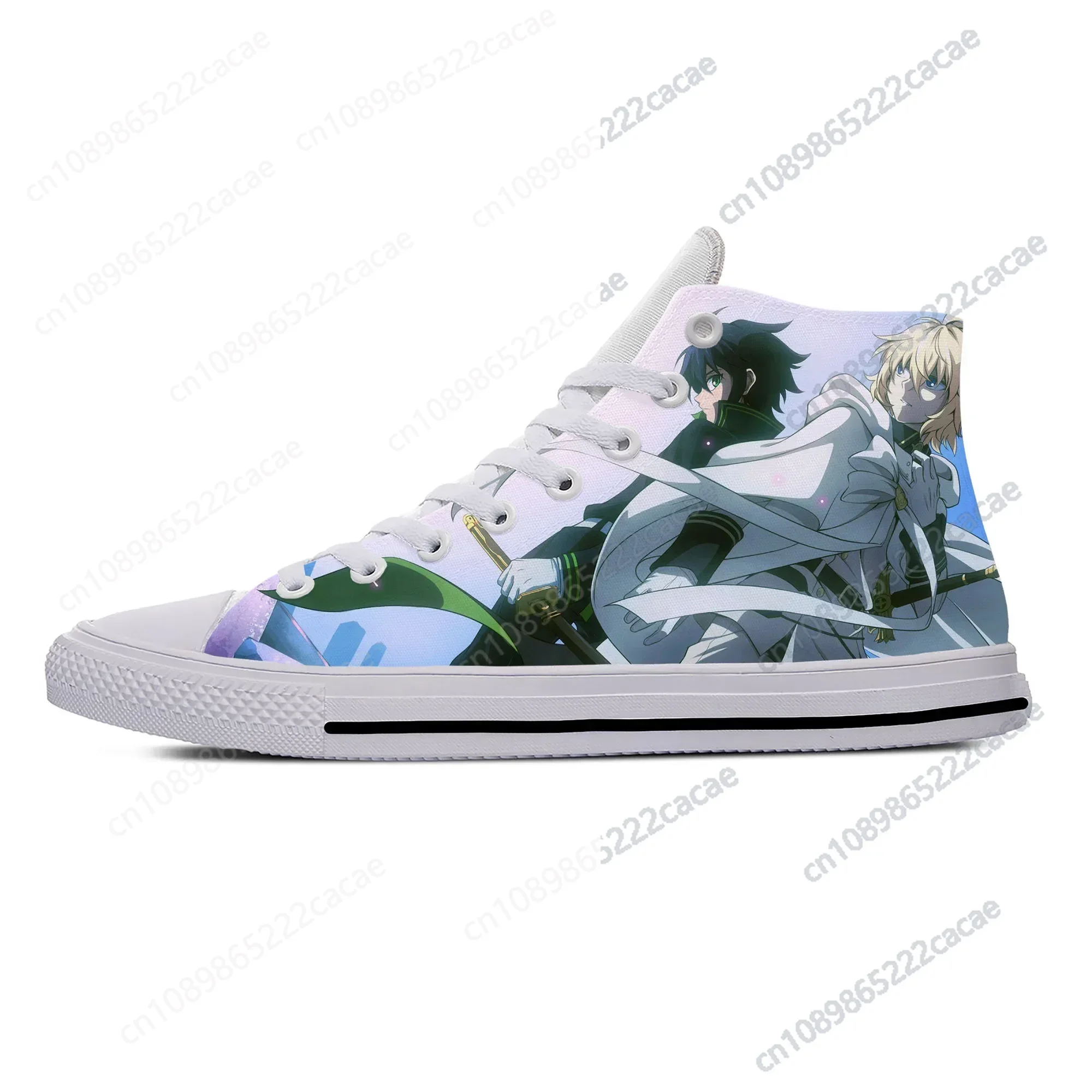 

Japanese Anime Manga Owari No Seraph of The End Casual Shoes Breathable Men Women Sneakers High Top Lightweight Hot Board Shoes