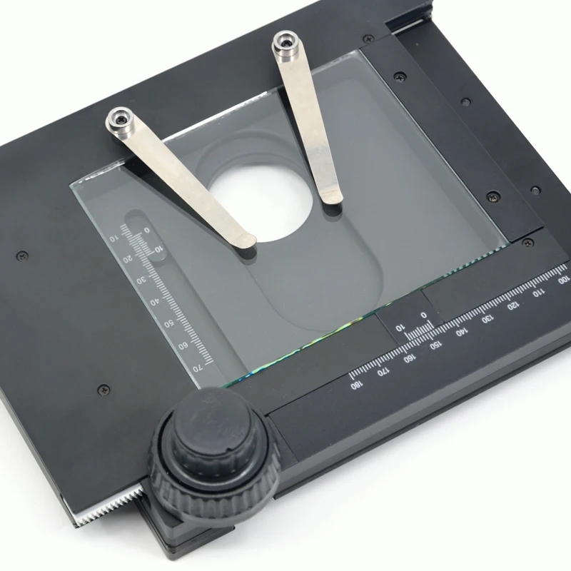 Imagem -02 - Fyscope Microscópio xy Fase x y Móvel Suporte Usado para Microscópios de Inspeção 55x75 mm