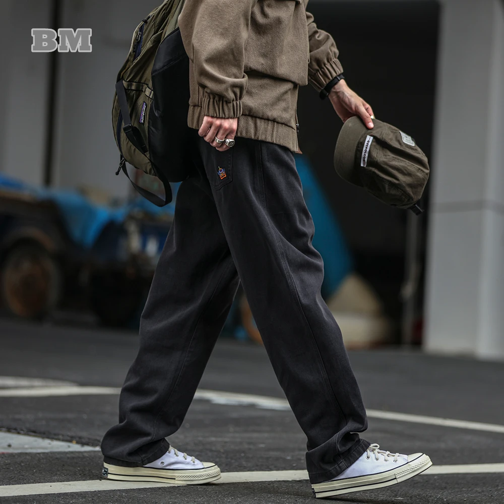 Japanese Streetwear High Quality Cargo Pants For Men Clothing Harajuku Casual Straight-Leg Trousers Korean Fashion Baggy Pants