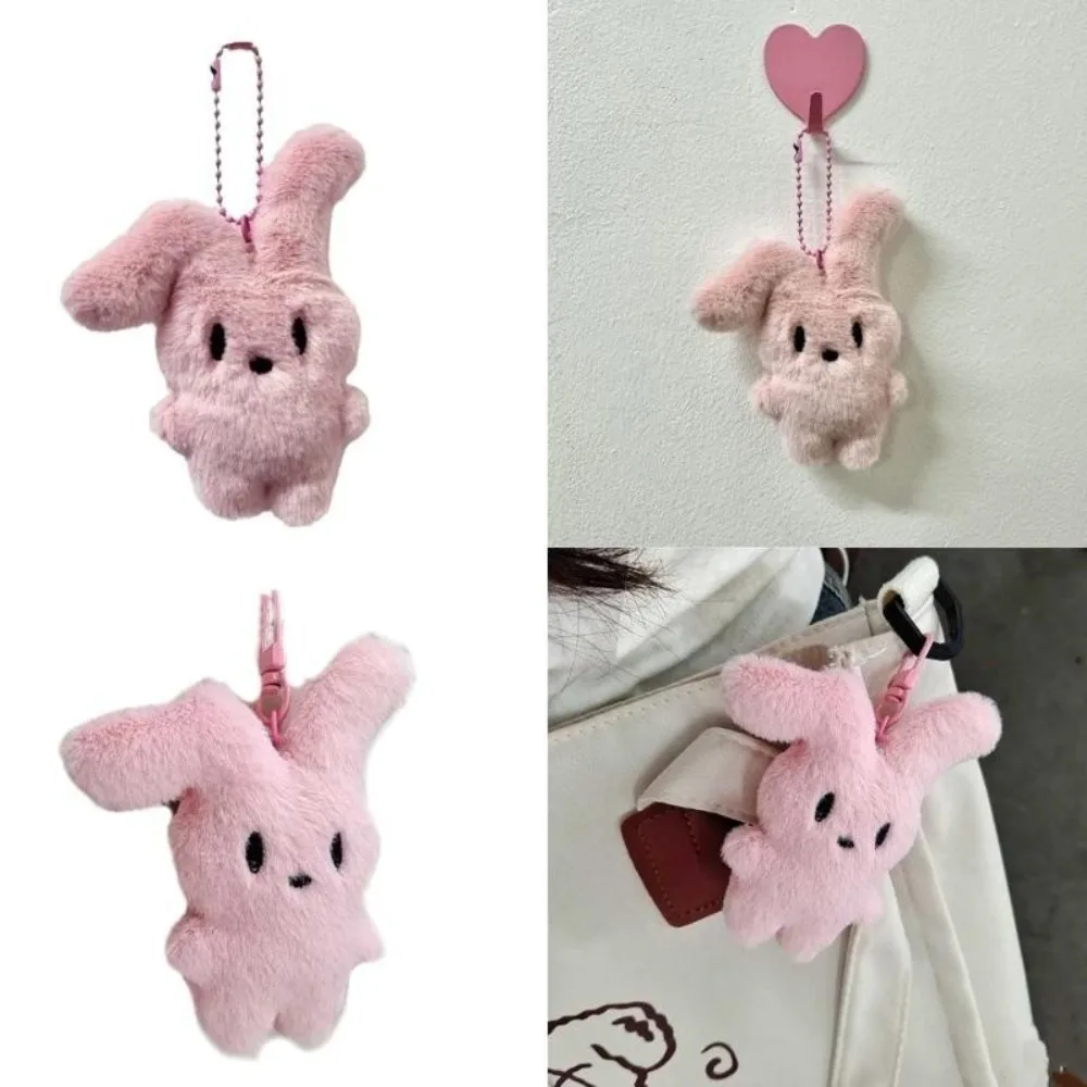 2024 Portachiavi con coniglio cartone animato Decorazione dolce Ciondolo animale in peluche Accessori regalo carini Zaino