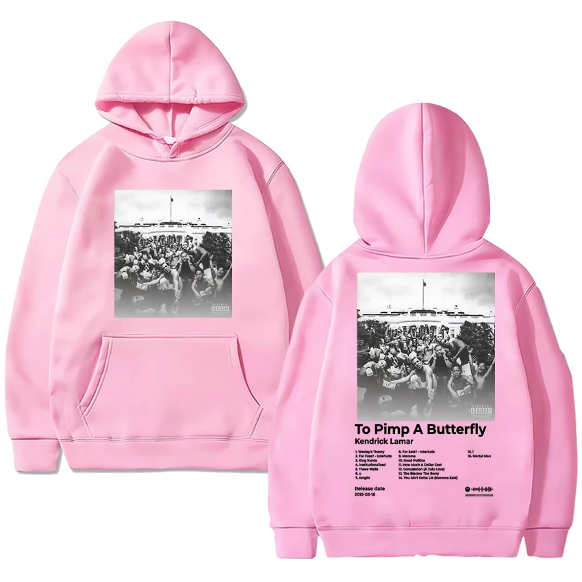 Hot Rapper Kendrick Lamar Album Poster Double Sided print Sweatshirt Men women vintage streetwear Hoodie Unisex  Fleece pullover