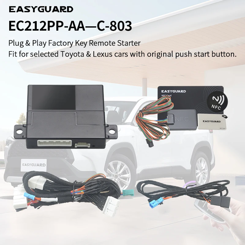 EASYGUARD Plug  Play Remote Starter fit for 2022+ Toyota Venza Sequoia Tundra  Granvia hybrid BZX4  Harrier with oem push button