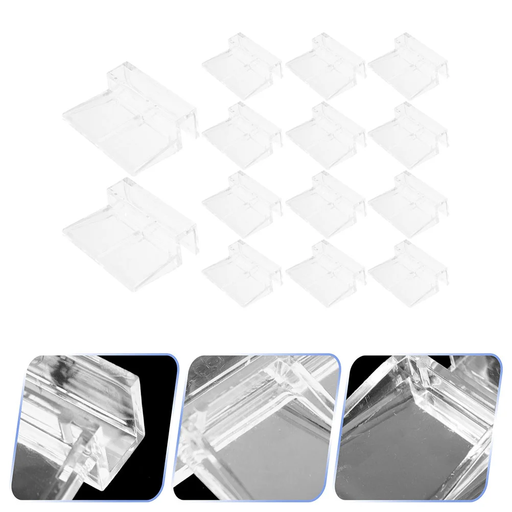 16 Pcs Aquarium Cover Bracket Lid Clips Fish Tank 6mm Acrylic for Tanks Glass Top Handle Clamp Holder Support