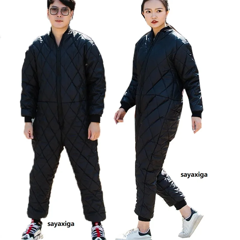 Winter Work Clothing Cold Storage Worker Overalls Cotton Padded Working Jumpsuit Warm Thick Thermal Coveralls Warehouse Mechanic