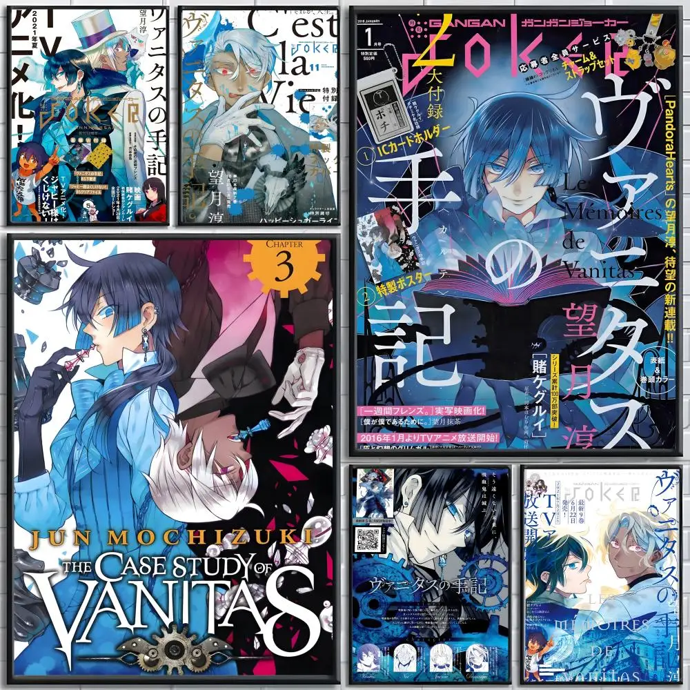 Anime The Case Study Of Vanitas Poster, selbstklebendes Kunstposter, Dekoration, Malerei, Wandkunst, weißes Kraftpapier, Heimdekoration