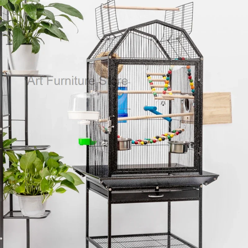 

Budgie Pigeon Bird Cages Parrot Stand Large Luxury Feeder Bird Cages Canary Outdoor Jaulas Para Pajaros Pet Products YY50BC