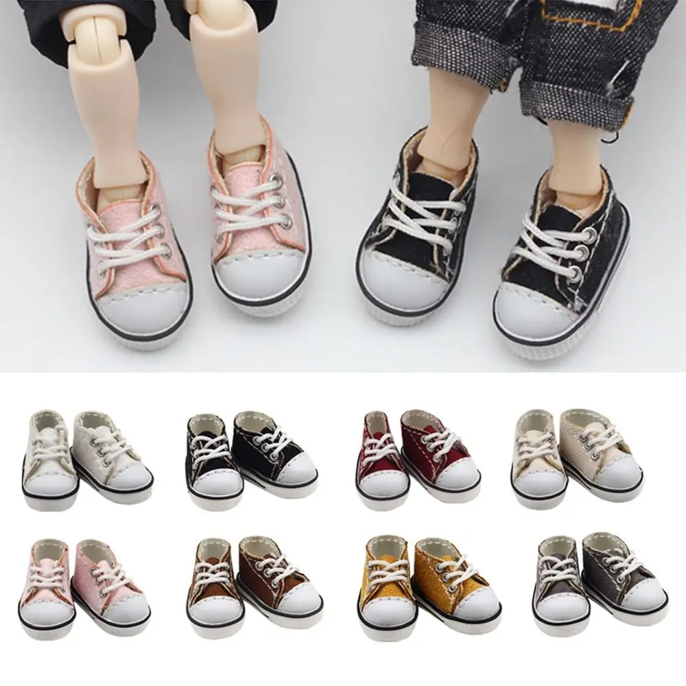 Casual Canvas Shoes for 1/11 OB11 Doll Clothes Accessories For 1/12 BJD Dolls Sports Wear Shoes Fashion Sneakers DIY Doll Toys