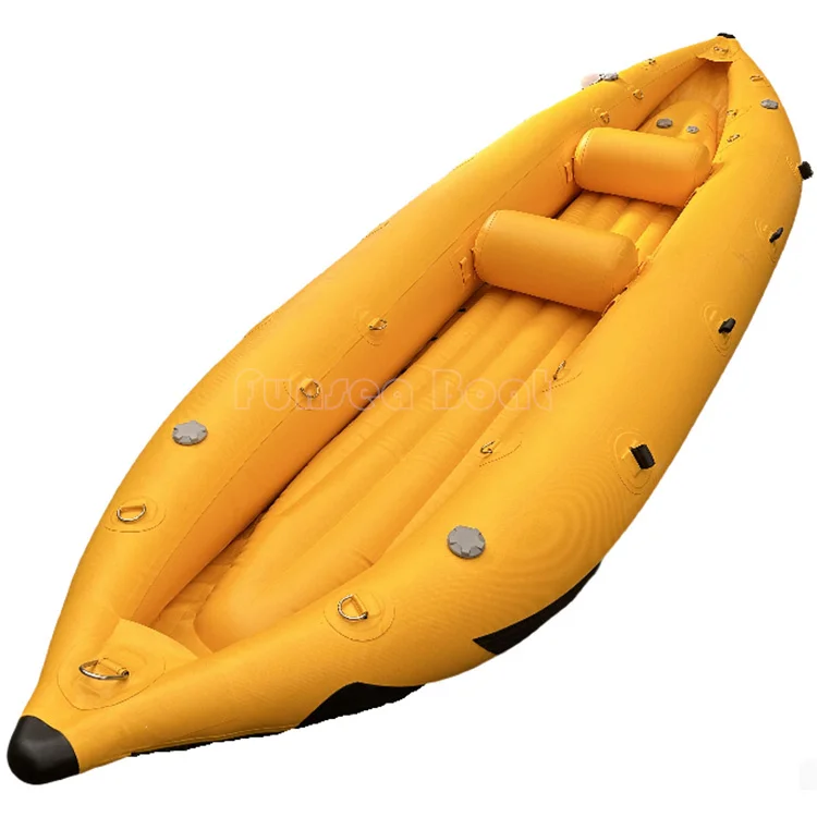 

2-Person 4 Meters PVC Air Floor Inflatable Kayak for Sea & River Fishing for Outdoor Surfing Activities