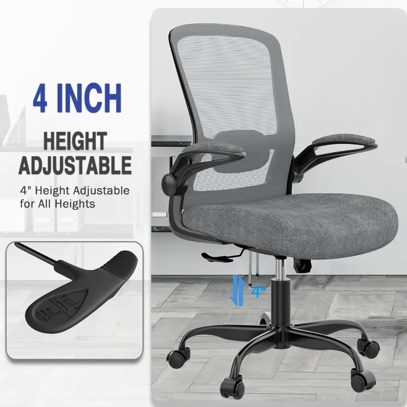 Office Chair, Ergonomic Adjustable Lumbar Support, High Back Mesh Computer Chair