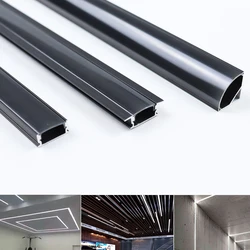 2-30 sztuk czarny LED profil aluminiowy narożnik uchwyt kanału U/V/W kształcie litery W 0.5 m/sztuka fr 5050 2835 taśmy LED Bar pod lampa wystawowa światła