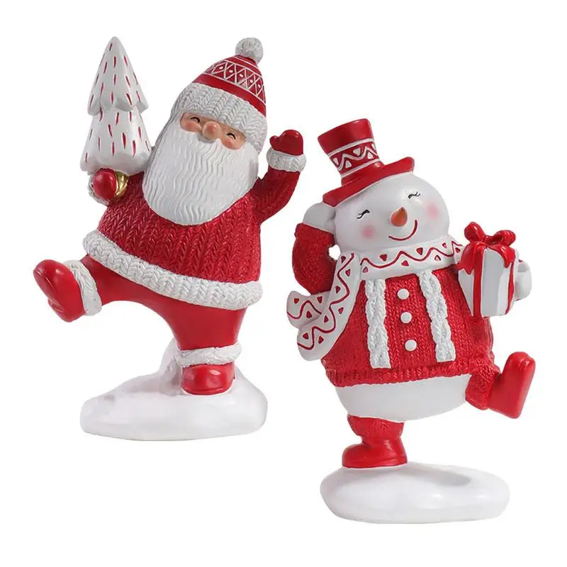 

Rudolf Resin Statue Christmas Santa Claus Figure Statues Resin Crafts kerst navidad Festival Ornament christmas decorations