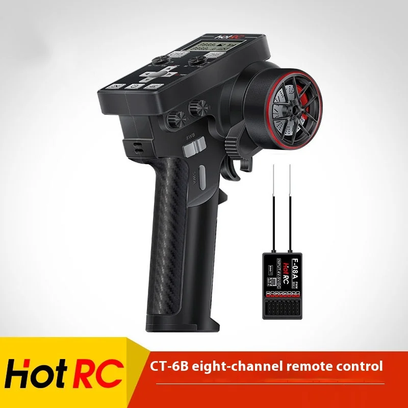 Hotrc Ct-6b Remote Control With Eight Channels And Screen, Suitable For Rc Model Climbing Car, Model Vehicle, Ship, Tank