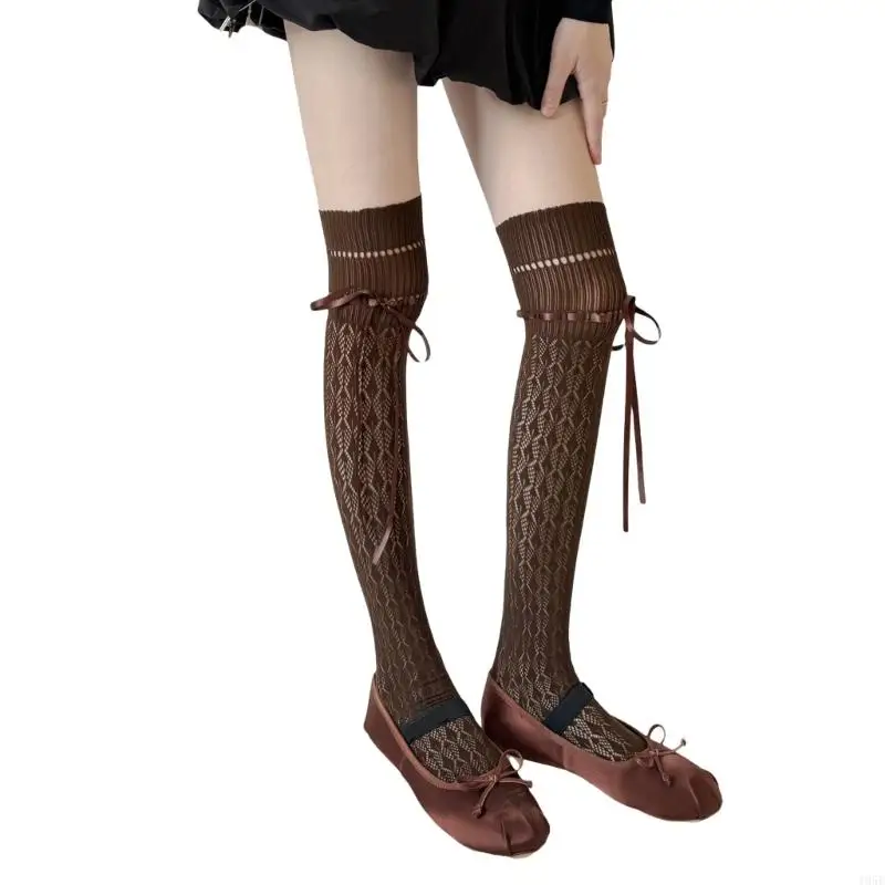 195E شبكة صيد السمك الفخذ العليا جوارب الجوارب للنساء الباليه الدانتيل يصل الفخذ العليا جوارب فوق جوارب طويلة الجوارب الشارع #4