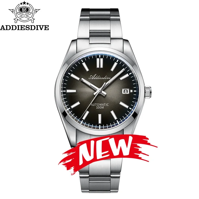 ADDIESDIVE 39mm Watch For Men BGW9 Super Luminous 10Bar Waterproof Sunburst Dial Sapphire Glass  NH35 Automatic Mechanical Watch