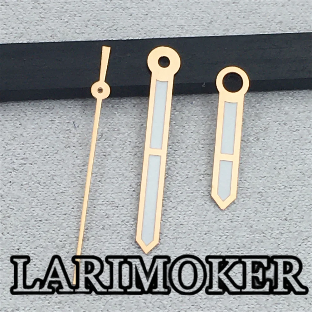 LARIMOKER New Gold Sillver orologio in oro rosa puntatore lancette luminose verdi fit movimento NH35