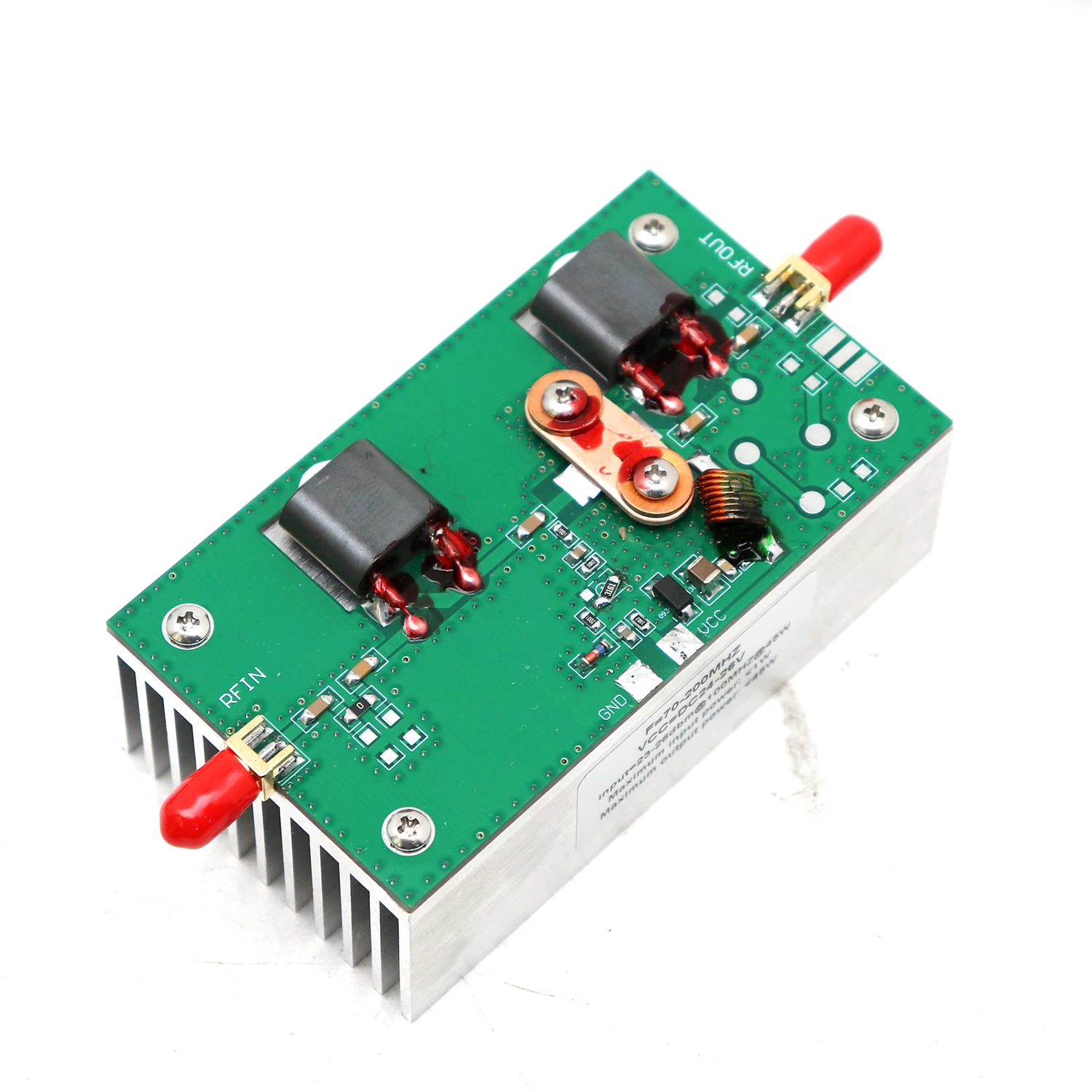 45W PA 70-200MHz VHF Linear RF Power Amplifier for Amateur Radio Wave FM Transmitter Communication Band High-Power Signal Booste