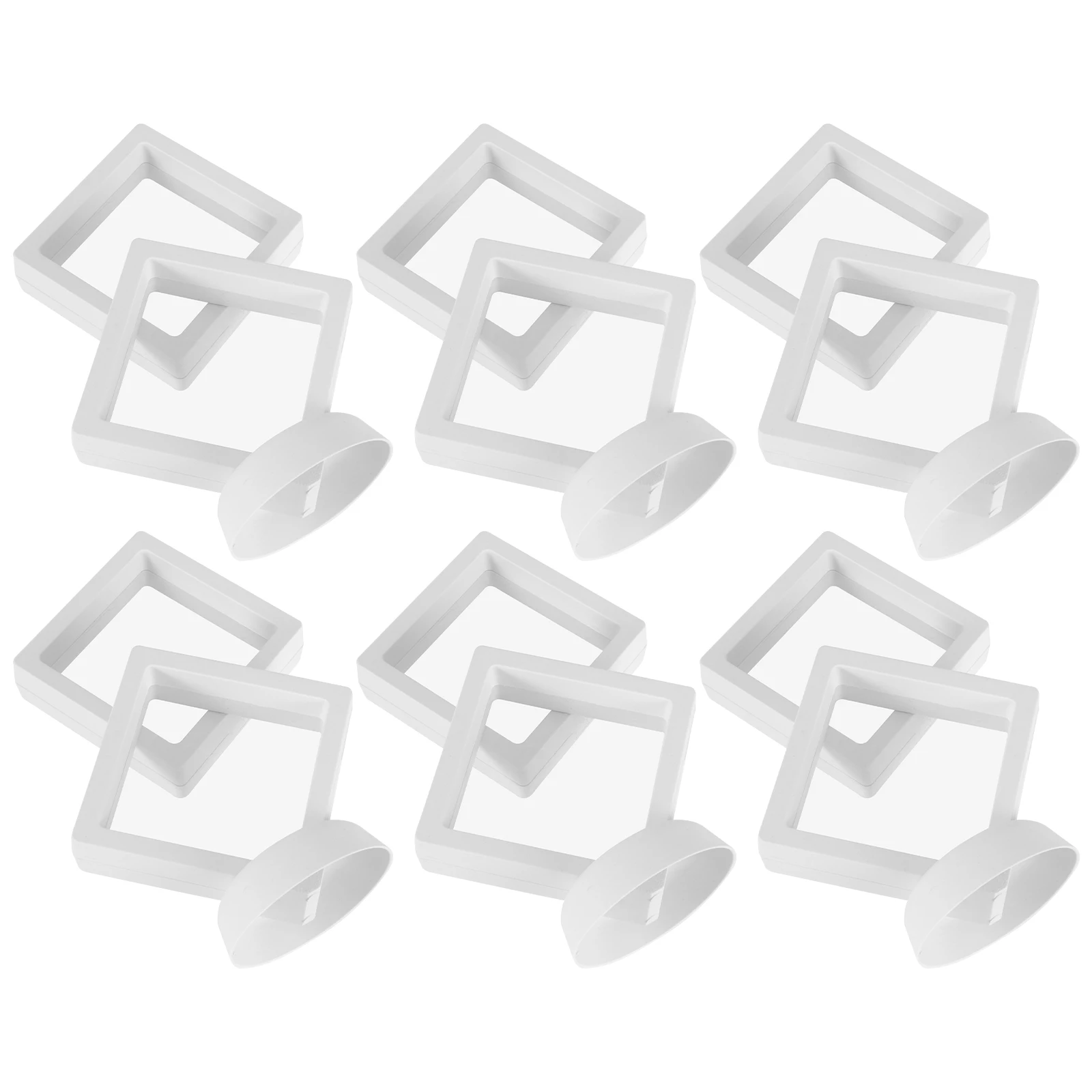 

6pcs Jewelry Display Box Transparent PE Film Case for Rings Bracelets Bangle Necklace Durable Plastic Storage Gift Packaging